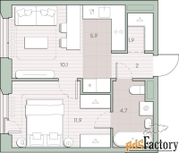 1 - комн.  квартира, 36.5 м², 3/4 эт.