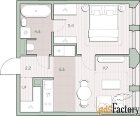 1 - комн.  квартира, 35.3 м², 8/13 эт.