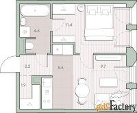 1 - комн.  квартира, 35.3 м², 11/13 эт.