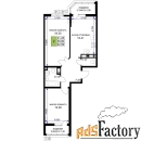 2 - комн.  квартира, 62.69 м², 5/18 эт.