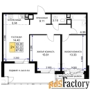 2 - комн.  квартира, 68.1 м², 15/16 эт.
