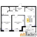 2 - комн.  квартира, 65.8 м², 2/16 эт.