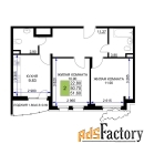 2 - комн.  квартира, 51.5 м², 3/12 эт.