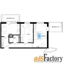 2 - комн.  квартира, 62.32 м², 2/9 эт.