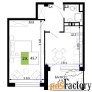 2 - комн.  квартира, 45.7 м², 5/9 эт.