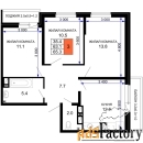 3 - комн.  квартира, 66.84 м², 16/16 эт.