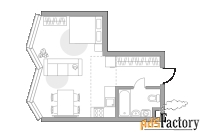 1 - комн.  квартира, 34.69 м², 33/39 эт.