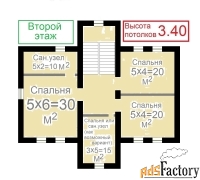 коттедж 249 м² на участке 16 сот.