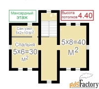 коттедж 249 м² на участке 16 сот.