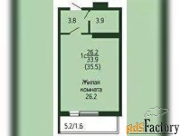 1 - комн.  квартира, 34.7 м², 5/9 эт.