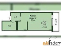 1 - комн.  квартира, 34.7 м², 5/9 эт.