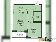 1 - комн.  квартира, 45.2 м², 5/9 эт.