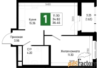 1 - комн.  квартира, 36.45 м², 18/22 эт.