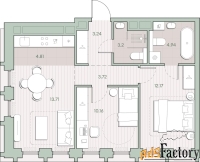 2 - комн.  квартира, 55.95 м², 30/44 эт.