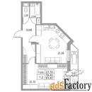 1 - комн.  квартира, 59.2 м², 11/11 эт.