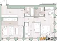 2 - комн.  квартира, 63.54 м², 18/44 эт.