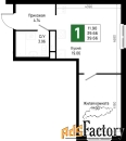 1 - комн.  квартира, 39.66 м², 2/22 эт.