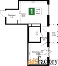 1 - комн.  квартира, 38.8 м², 2/22 эт.