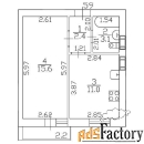 1 - комн.  квартира, 32.1 м², 6/9 эт.