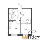 1 - комн.  квартира, 37.3 м², 2/14 эт.