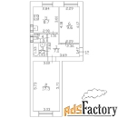 2 - комн.  квартира, 46.4 м², 3/9 эт.