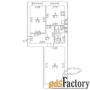 2 - комн.  квартира, 46 м², 3/9 эт.