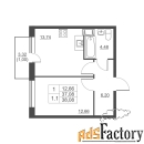 1 - комн.  квартира, 36.8 м², 11/11 эт.