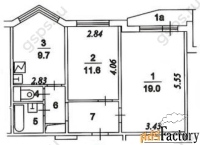 2 - комн.  квартира, 53 м², 10/16 эт.