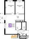 2 - комн.  квартира, 62.53 м², 3/22 эт.