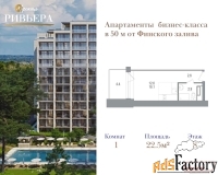 1 - комн.  квартира, 22.5 м², 8/12 эт.