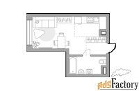 1 - комн.  квартира, 28.21 м², 2/39 эт.