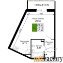 1 - комн.  квартира, 37.58 м², 4/15 эт.