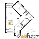 3 - комн.  квартира, 104.35 м², 1/12 эт.