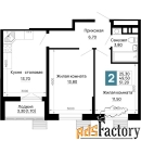 2 - комн.  квартира, 51.2 м², 1/16 эт.