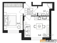 1 - комн.  квартира, 37.95 м², 1/4 эт.