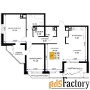 3 - комн.  квартира, 96.45 м², 16/16 эт.