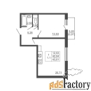 1 - комн.  квартира, 43.01 м², 11/16 эт.