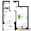 2 - комн.  квартира, 45.7 м², 2/9 эт.
