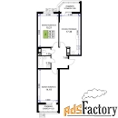 2 - комн.  квартира, 62.36 м², 15/18 эт.