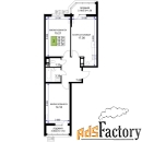 2 - комн.  квартира, 62.36 м², 9/18 эт.