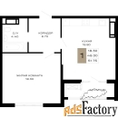 1 - комн.  квартира, 51.75 м², 7/23 эт.