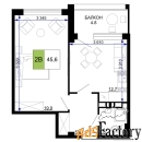 2 - комн.  квартира, 45.6 м², 2/9 эт.